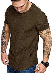 T-shirt da uomo Plus Tees T-shirt Muscle Gym Workout Camicia atletica Nuova maglietta casual in puro cotone