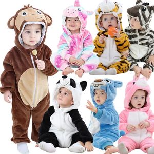 Pyjamas 0-4Y Kigurumi Kinder Pyjamas Reißverschluss Löwe Dinosaurier Affe Anime Cosplay Kostüm Winter Flanell Kleinkind Junge Pyjama Baby Mädchen Onesie 231113