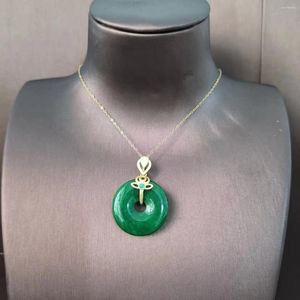 Dangle Küpeler 1 PCS/Lot Doğal Yoğun Yeşil Emerald Kolye S925 Gümüş-CLAT ALTIN ​​GÜVENLİĞİ Düğmesi Dalma Lotus Mavi Turkuaz Özellik