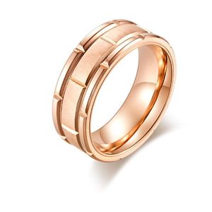 Wedding Rings Finger For Men Couple Wide Midi Ring Anillos Rose Gold Black Engagement Boyfriend Birthday Jewelry Drop Ship JZ282