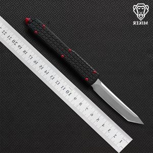 Tactical Hunt Blade Dinner Outdoor Survival Kitchen D2 Aluminium Miker Tool Camping EDC Knife Muhds