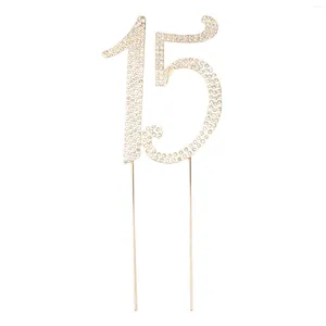 Cake Tools 15th Birthday Cupcake Pick Bling Sparkling Muffin Topper Dessert Insert Po Prop For Men Quinceanera Decorations