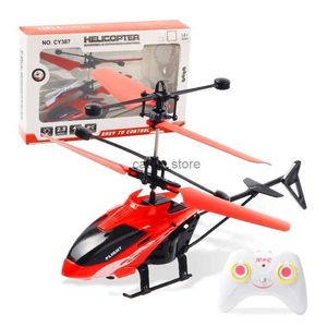 Electric/RC samolot 1PC Dwukanałowe zawieszenie rc zabawki helikoptera zdalne sterowanie samolotami Ładowanie LED LED Aircraft Toy dla dziecil231114