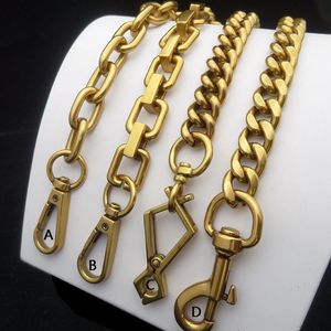 Bag Parts Accessories Women Bag Chain Copper Bag Strap DIY Bag Accessories Repairement Parts Bag Clasp Shoulder Bag Chain Buckle Old Gold High Quality 231114