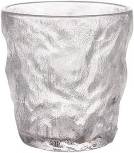 不規則なフロスト表面透明なガラスカップ熱耐性美しい飲み物コーヒーマグガラスカップキッチンツール用品