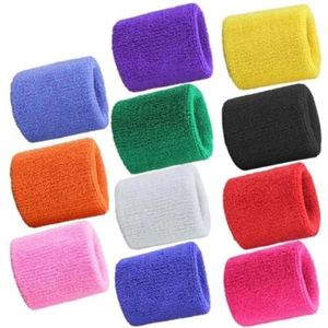 Suporte de pulso 2 Pcs Sweatband Tênis Esporte Pulseira Voleibol Gym Brace Sweat Band Toalha Pulseira Protetor 8cm Padrão 231114