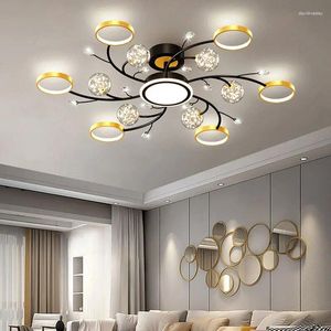 Taklampor moderna led cirkulära ringkronor för levande matsal loft sovrum studie kök dekor luster lampa