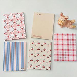 50 pçs bonito cereja xadrez bloco de notas mensagem notas papel decoração scrapbook para fazer lista verificação diária agenda planejador bloco de notas papelaria