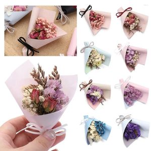 Decorative Flowers Natural Dried Bouquet Real Happy Flower Press Mini Po Backdrop Decor Gift Box Decoration Party Supplies
