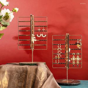 Hårklämmor örhängen rack kvinnlig hushåll europeisk stor kapacitet snurr örhängen smycken display butik mottagning