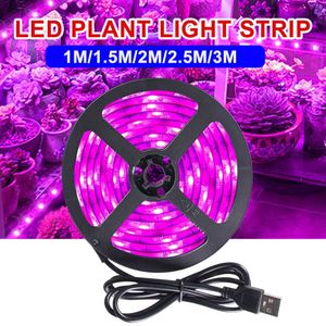 Grow Lights DC5V USBフルスペクトルPhytolampsランプLED Phyto Tape Lighting Flexible Grow Right Strip Waterfroof Plant Bulb Hydroponic Lamp P230413