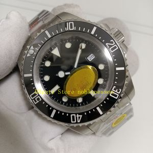 Relógio masculino de 2 cores, foto real, aço 904L, 44 mm, 126660, mostrador preto, safira, moldura de cerâmica, pulseira, fecho dobrável, NF V12, esporte, cal.2836, movimento, relógio mecânico