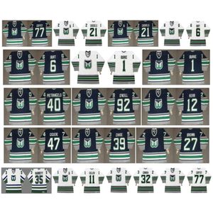 SJ Vintage Hartford Whalers Jerseys 39 Kelly Chas 6 Burt 1 Sean Burke 40 Pietrangelo 92 Jeff O'Neill 12 Tim Kerr 47 Gigure 27 Brown CCM Hockey