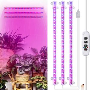Grow Lights Full Spectrum LED Indoor Grow Light Strips Plants Hydroponic Kits Phytolamp Dimmable Bars Plants Indoor Growing Lamps USB Timer P230413
