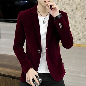 Men's Suits Blazers Classic men's suit jacket casual corduroy suit British style slimming business social party dress suit jacket 3XL-S 231114