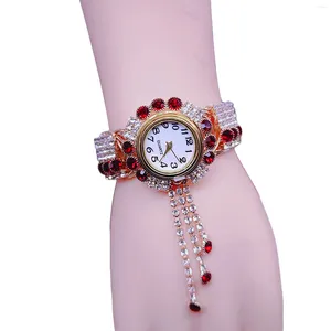 Wristwatches Sparkling Rhinestone Round Dial Watch Pointer Type Full For Indoor Activities Or Daily Use