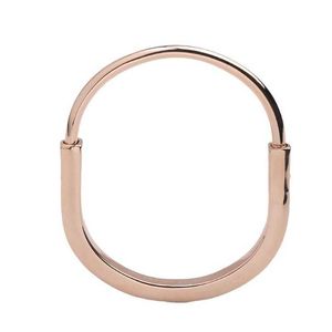 Original Brand TFF Lock-Armband Damenkollektion Schmuck Leichter Luxus Mode Galvanisiertes 18-Karat-Roségold