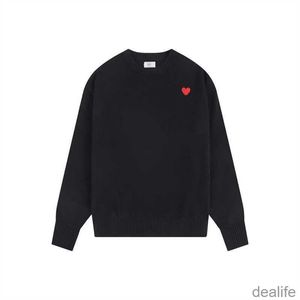 Amis tasarımcısı amiparis sweatshirt paris ben süveter mi büyük Coeur aşk kalp jacquard Crew Neck Ter US UK Street giysisi gündelik küçük logo ctfw