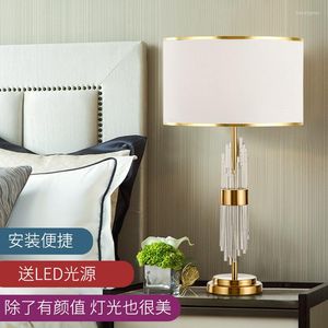 Table Lamps Post Modern Light Luxury Desk Lamp European Crystal Living Room Simple Bedroom Study Bedside Creative