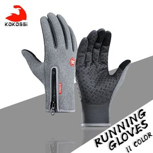 Sports Gloves KoKossi Winter Running Full Finger Warm Touchscreen Windproof Waterproof Cycling Skiing Motorcycle Outdoor Glove 231114