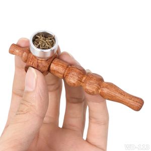 Wooden Hand Pipes High Quality Wood Cigarette Cones Holder with Portable Carry Smoking Accessories