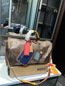 Высококачественная дизайнерская спортивная сумка, модная мужская и женская дизайнерская дорожная сумка, классические старые цветы, регулируемая холщовая кожаная сумка через плечо, дорожная сумка