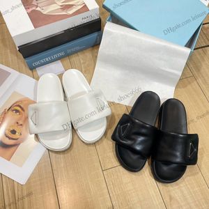 Mjukt fodrad mjukt fårskinnstoffel Poolkudde sandaler Platta komfortmulor Vadderade främre rem Tofflor Fashionabla Lätt att bära Style Slides