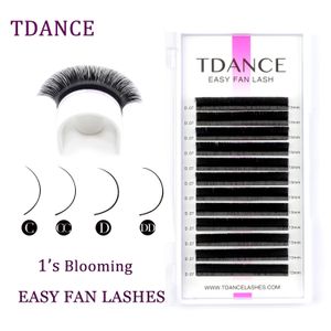Makeup Tools TDANCE Easy Fan Lashes Faux Mink Eyelash Extension Fast Bloom Austomatic Flowering SelfMaking Volume Soft Natural Beauty 230413
