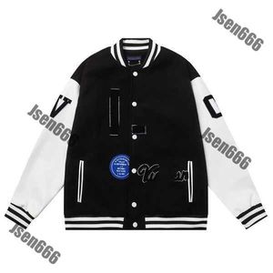 Varsity Мужская куртка Дизайнерская Varsity Louiseity Бейсбольное пальто Модная женская куртка Letterman с вышивкой и надписью Однобортные топы Одежда для пар EC71