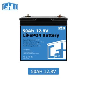 New 12V 50AH Lifepo4 Battery Pack Grade A Rechargeable Lithium Iron Phosphate Cell Built-in BMS for Solar Boat RV EV Golf Cart