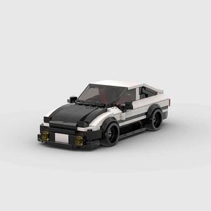 مركبة ألعاب 380pcs AE86 السيارات الأولية D MOC SPEED Champions Racer City Sports Building Buildings Toys Toys Boysl231114