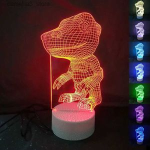 Lights 3D Digital Monster Agumon Figur Visual LED Night Light Anime Digimon Table Lamp för barn sovrum ljusdekor gåva Q231114