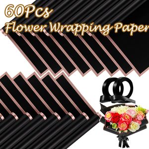 Ambalaj Kağıdı 60 PCS Çiçek Sarma Su Geçirmez Yarı Yoldam Çiçekçi Buket Malzemeleri Anneler Günü için Tersinir Çiçek Sargısı Düğün 230414