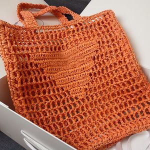 Women Coconut fiber Tote bag Straw Shopping Bag Embroidered letter logo Tote Bags Ladies Summer Fashion Beach Crochet Pouch