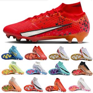 Superfly 9 Dream Speed ​​7 Mens Kids Soccer Shoes Cleats Lite Crimson Pale Ivory Bright Mandarin Cristiano Ronaldo Prograt
