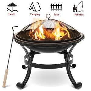 BBQ Tools Accessories Grill Outdoor Fire Pit Stove Garden Patio Wood Log Barbecue Net Set Cooking Camping Brazier for Xmas EU US 230414