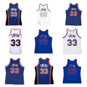 SL 1996-97 Patrick Ewing Knick Basketbol Forması Yeni 1991-92 York Mitch Ness Beyaz Mavi Boyut S-XXXL
