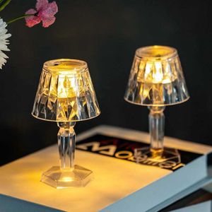 Table Lamps LED Night Light Crystal Diamond Table Lamp Transparent Acrylic Night Lamp Bedroom Bedside Reading Lamp