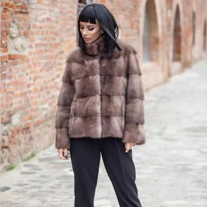 Women's Down Parkas 100% Natural Winter Real Coat for Women Genuine Mink Fur Ladies Jackets Oversize Arrival 231113