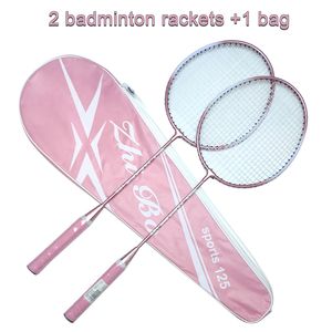 Racchette da badminton 2 pezzi Professionale e borsa per il trasporto Set Doppia racchetta Indoor Outdoor Accessori per sport di velocità 230413