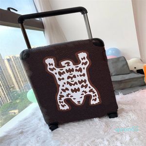 Spinner Brown Suitcazy Travel Bagage Cartoon Men Women Horizon Suipcase Bag w torba akwarelowa uniwersalne koło jałowe