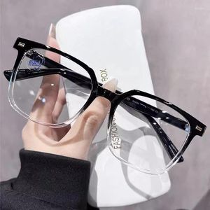 Sunglasses Big Square Frame Anti-Blue Light Glasses Fashion Retro Men Women Computer Gaming Eye Protection Classic Plain Glass Spectacles