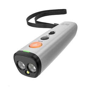 Dog Training Obedience DOGCARE Repeller No Noise Anti Barking Device Ultrasonic Bark Deterrent Devices 2 in 1 LED USB Rechargeable 230414
