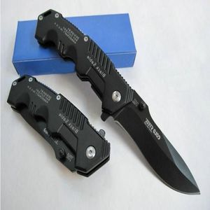 Cold 20cm Promotion!!High Blade Steel Pocket HY217 Folding Black Knife Camping Quality Knives Handle Exxhr