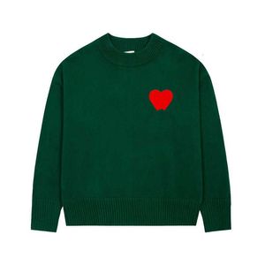 Moda amisweater Paris Mens Women Designer Kolejki Koszule High Street Wydrukowane wzór serca okrągły szyjka Kobiety Kobiety Am I Jumper AMIS 945