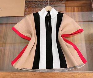 2023Preschool Designer Winter Boys' Checkered Cloak Top Spring and Autumn Children's Clothing Boys and Girls' Baby Fashionable Children's Shawl