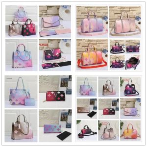 Projektanci mężczyźni kobiety podróżują Duffel Designer Spring in City Sunrise Pastel Lage Tote 2 Set Crossbody Torka na ramię Weekend Lage