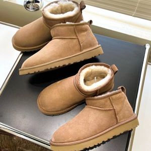 Designerskie buty Tasman Kapcie Martin Chestnut Fur Slajdy Coquette Sheepskin Shearling Tazz Mules Women Men Ultra Mini Platform Boots zamsz jesienne zimowe rozmiar 35-44