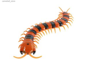 Electric/RC Animals Lighting Infrared Mini RC Centipede Simulative Remote Control Animal Electric Toy Funny Novelty Christmas Children Barn Gift Q231114