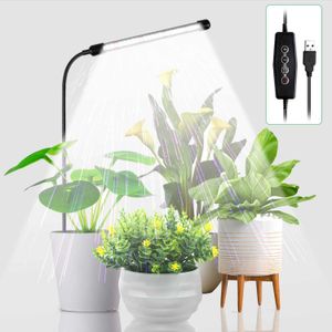 Grow Lights Grow Light per piante da interno Spettro completo con timer Lampada a collo di cigno per luce solare per piante grasse Piccole piante 1 pz P230413